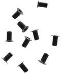 Premium M3x4mm Phillips Flat Head Mounting Screws scattered, ideal for 2.5 inch HDD and SATA SSD in PC builds.