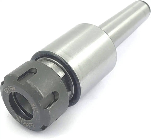 Pro Grade ER Collet Revolving Live Center For Lathes With MT3 Shank And ER25 Head, Double Bearings visible side view