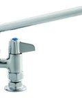 5F-4Dlx12 Deck Mount Faucet With 12 Inch Swivel Spout And 4 Inch Centers, Heavy Duty Commercial Kitchen Faucet, Durable Taiwan Made