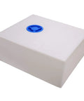 White 33 Gallon Food Grade LLDPE RV Water Holding Tank For Camping And Trailers, heavy duty and impact resistant, angled view