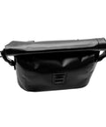 Expandable 7L Handlebar Bag For Cycling Gear IPX6 Waterproof 500D PVC Roll Top Storage With Detachable Access in black PVC