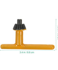 Rock Solid Four Piece T Handle Drill Chuck Key Set Universal Fit For Any Bench Or Floor Machine Ergonomic Comfort Grip Heavy Duty Workshop Essential, yellow T-handle key, 3.4x1.9 in.