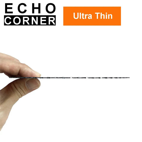 4-1/2 Inch Angle Grinder Wood Cutting Blades 2 Pack 40 Tooth ATB Design 7/8 Inch Arbor held showing ultra-thin profile.
