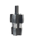 Heavy Duty Internal Pipe Threader For Water Pipe With Slick Threading Action No Sweat Operation Fits Standard Electric Drills, close-up view of tool.