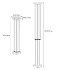 4 Piece Adjustable Cabinet Legs Steel Telescopic Furniture Feet With Floor Protection For Tables And Beds in two heights