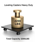Heavy Duty Leveling Casters With Ratchet Handle Set Of 4 Industrial Casters 2200 Lbs Capacity 2 Inch Adjustable Nylon Wheels demo