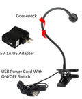 3W 395Nm UV Black Light With Flexible Gooseneck, USB power cord, 5V 1A adapter for art and fluorescent paints detection.