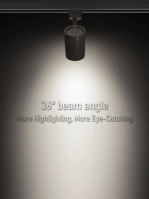 36° beam angle lighting from 8.5W Dimmable H Track Lighting Heads 600LM CRI90 4000K Cool White Matte White Pack Of 4 ETL FCC