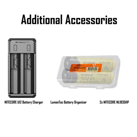 Battery charger and organizer for 2500 Lumen Tactical Flashlight with 7000mw 940nm Infrared Illuminator Long Range Beam Over 300 Yards