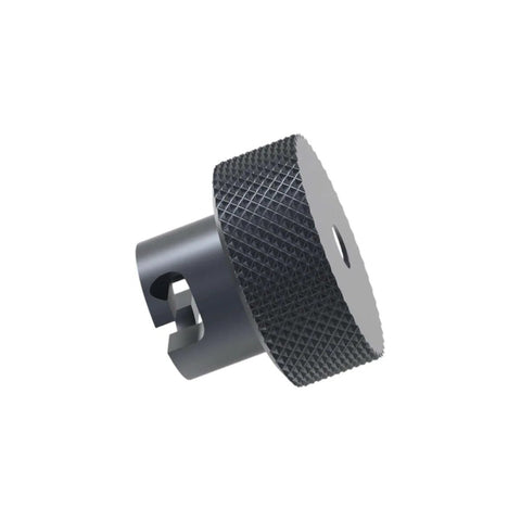 Aluminum Alloy Knob For Hydraulic Bottle Jack Valve Release Screw Compatible With Hydraulic Bottle Jacks And Mandrel Presses Three Eighths Inch Diameter Includes Set Screw And Allen Wrench Gray.