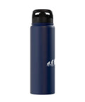 Hang Gliding Evolution Insulated Stainless Steel Water Bottle For Thrill Seekers, Soaring Hang Glider Graphic, Perfect Pick