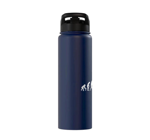 Hang Gliding Evolution Insulated Stainless Steel Water Bottle For Thrill Seekers, Soaring Hang Glider Graphic, Perfect Pick