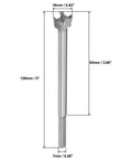 uxcell 16mm Forstner drill bit with tungsten carbide, gray wood hinge hole cutter, front view
