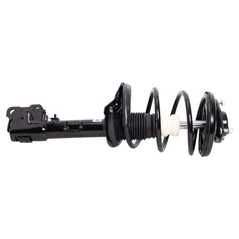 Drop In Front Steering And Suspension Kit For Mitsubishi Outlander Sport 2011 2019 Complete Replacement With Front Inner Tie Rods Outer Tie Rods Lower Control Arms With Ball Joints Strut And Spring Assemblies Sway Bar Links close-up of strut and spring assembly