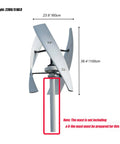 800W Vertical Axis Wind Turbine Kit With MPPT Controller For 12V 24V 48V Systems, VAWT Wind Generator, curved blade design