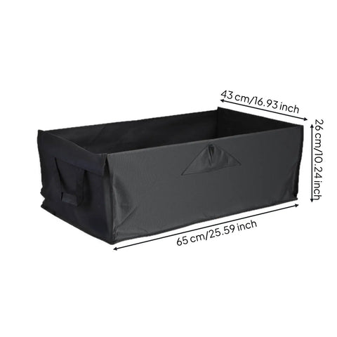 Solid As A Rock Foldable Replacement Liner For Camping Wagons Waterproof Washable Insert dimensions 65 x 43 x 26 cm in black fabric.