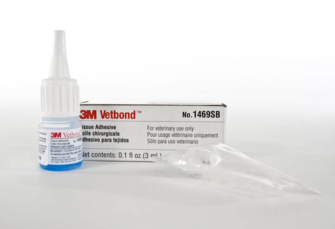 Vet Tissue Adhesive For Pets Fast Acting Wound Glue 0.1 Oz 3 Ml Surgical Grade Skin Sealant with packaging and applicator