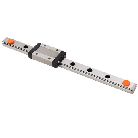 Smooth Linear Motion Rail With Slide Block 200mm For 3D Printers And CNC Machines, Steel Guide Rail With Low Noise, Pro Grade High Precision Bearing System For Quiet, Ultra Smooth Movement And Easy Automatic Alignment, 200mm steel linear rail with block