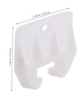 10 Pack Plastic Drawer Slides For Cabinets And Closets Easy Install White Drawer Track Guides angled view with dimensions