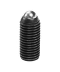Heavy Duty M16 Ball Plunger With Rock Steady Screw Thread High Carbon Steel Hex Socket Spring Lock Pin For Pneumatic Tools And Industrial Lubrication Gear, close-up of 35mm black threaded body with silver ball head.