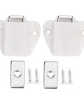 Strong Magnetic Catch Door Latch Set 8pcs with 7x4x1.6cm White ABS suction catches, screws included