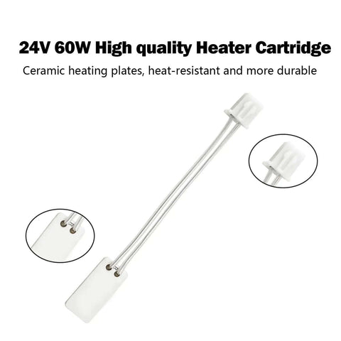 24V 60W heater cartridge with ceramic heating plates for the 0.4mm Ceramic Hotend Upgrade For Elegoo Centauri Carbon 3D Printer