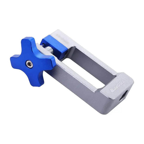 Blue and silver component of Bike Disc Brake Olive Connector And Needle Driver Kit, part of Precision Hydraulic Brake Tool Set
