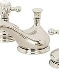 8 Inch Widespread Bathroom Faucet Polished Nickel Solid Brass No Drip Ceramic Disc Deck Mount 3 Hole Installation