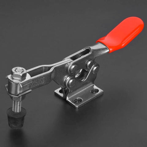 Beefy Rock Solid Heavy Duty Horizontal Toggle Clamp With 280Kg Holding Power, SUS304 Stainless Steel Welding Fixture