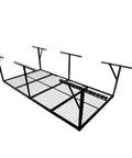 Beefy Overhead Garage Storage Rack 4x8 ft ceiling mounted heavy duty organizer with adjustable height and 600 lb capacity.