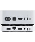 Heavy Duty Usb C Hub Enclosure For Mac M4 Supporting 2Tb 4Tb Ssd With 80Gbps Thunderbolt 5 Plus 25G Lan Port, back view with various ports shown.