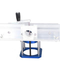Must Have Router Table Lift Kit Featuring Smooth Adjustable Aluminum Platform and No Sweat Install Woodworking Insert Base Plate for 64mm to 65mm Routers, top view.