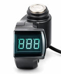 Portable Throttle Voltmeter For Electric Bikes And Scooters, Digital Voltage Display From 12V To 99V, Locking Mount, screen view