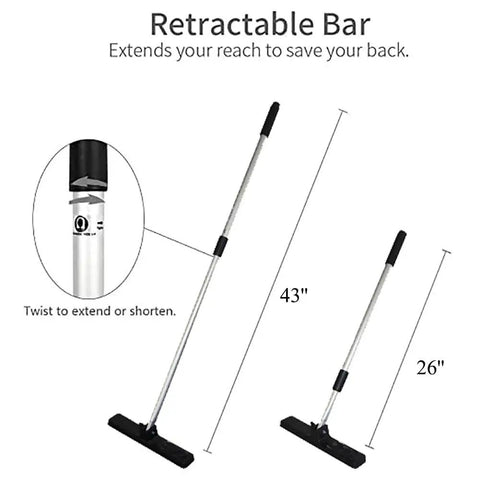 12 Inch Heavy Duty Telescoping Magnetic Sweeper Pickup Tool With Strong Magnet For Screws Nails And Metal Debris, Extendable Magnetic Pickup, 16 Lb Pull, Portable Floor Sweep And Parts Finder For Workshop