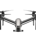 Front view of Inspire 2 Drone Refurbished For Pro Filmmaking With Sense And Avoid, Spotlight Pro, Intelligent Flight Modes visible.