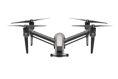 Front view of Inspire 2 Drone Refurbished For Pro Filmmaking With Sense And Avoid, Spotlight Pro, Intelligent Flight Modes visible.