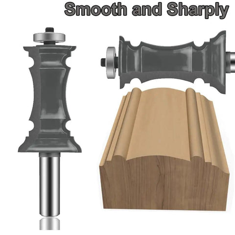 Molding Router Bit Set Half Inch Shank for Woodworking, Ogee Rail And Stile Cabinet Door Frames with wood molding