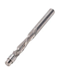 Jiawu 1/4 Inch Shank Spiral Flush Cut Router Bit For Precision Wood Trimming High Performance CNC Carving Tools With Durability, close-up view.