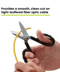 Kevlar Shears For Fiber Optic Cable Cutting, 5.5 Inch Industrial Grade High Carbon Steel Scissors With Cable