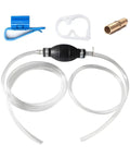 Hand Fuel Siphon Pump For Fast Transfer No Spill Easy Pour High Flow Manual Siphon With 2 Durable PVC Hoses and accessories