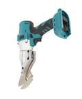 Heavy Duty Cordless Electric Metal Shears With 360 Degree Rotating Head for Cutting Sheet Metal Roofing and Wire Mesh robust ABS design close-up.