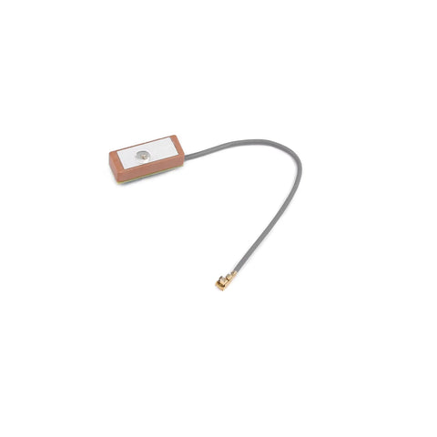 ATGM336H GPS and BDS Dual-Mode GNSS Module for Flight Controllers and Arduino with antenna, compact size, view of connector end