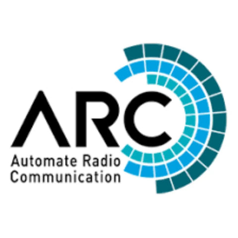 ARC logo with blue and teal circular pattern, text 'Automate Radio Communication' below, on a white background.