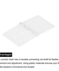 RC Aircraft Hinges 0.8 Inch By 1.4 Inch Adjustable Hatch Hinge Kit showing plastic hinge with moveable rod axis