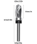 GOTOTOP Spiral Flush Trim Router Bit For Woodworking Pros With 1/2 Inch Shank showing sizes and spiral tip design for edging.