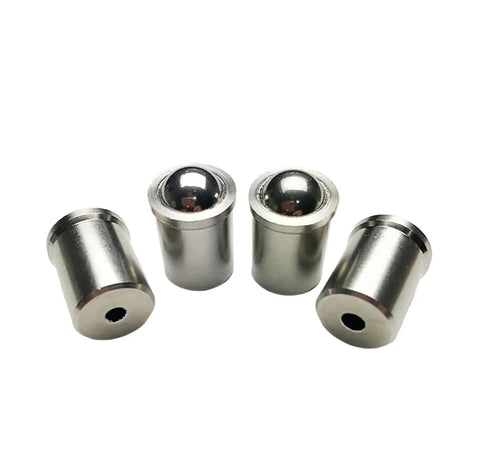 Premium 304 Stainless Steel Spring Ball Plunger Built Tough For Zero Slip Positioning And Dead Solid Locking With Internal Adjustment Design For Shop Tools And Car Customizing Projects D12 X L16, showing four individual plungers.