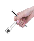 Person holding slide hammer from DIY Auto Body Dent Repair Kit With Glue Tabs, Bridge Puller, Slide Hammer, Dent Lifter And Suction Cup Tools