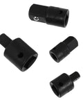 Ultimate Black Sleeve Converter Kit With 4 Sturdy Socket Adapters Perfect For Daily Auto Repair And Modification Plus Tough Impact Wrench Tools That Never Break, four black impact socket adapters