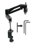 Aluminum CNC Tapping Cantilever Bracket and Support Arm For Vertical Or Horizontal Mount With 130mm Cantilever Stroke And Detachable Clamp 0 To 44mm Clamping Range Provides Stable Flexible Tapping And Workpiece Efficiency.