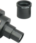 Camera Adapter For Microscopes SLR III 2X Magnification Metal T Mount 23.2mm with adapters for monocular, binocular ports.